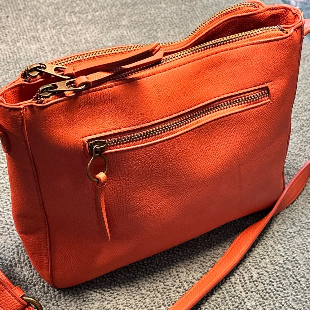 Orange pleather purse -universal thread